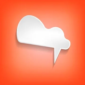 Vector comic speech bubble on color background. Isolated colorful banner, empty Illustrazione stock