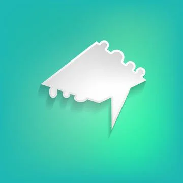 Vector comic speech bubble on color background. Isolated colorful banner, empty イラスト素材
