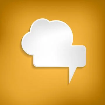 Vector comic speech bubble on color background. Isolated colorful banner, empty Stock Illustration