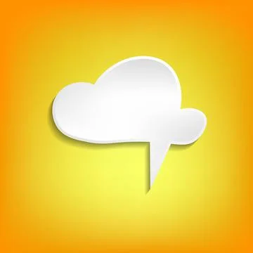 Vector comic speech bubble on color background. Isolated colorful banner, empty Stock Illustration