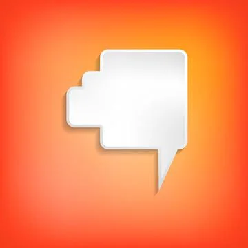 Vector comic speech bubble on color background. Isolated colorful banner, empty Stock Illustration