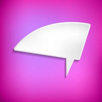 Vector comic speech bubble on color background. Isolated colorful banner, empty Stock Illustration