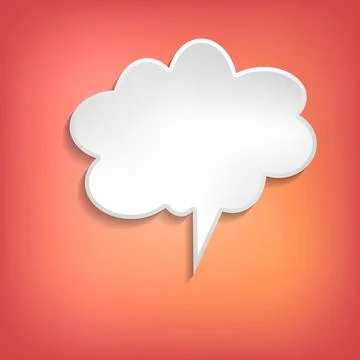 Vector comic speech bubble on color background. Isolated colorful banner, empty Stock Illustration