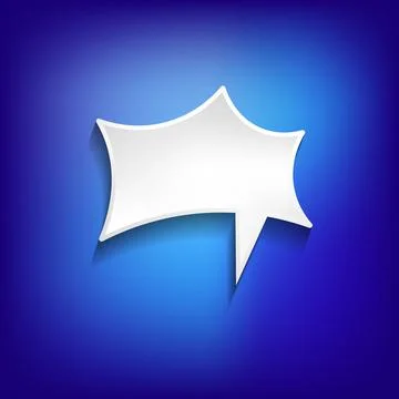 Vector comic speech bubble on color background. Isolated colorful banner, empty Stock Illustration