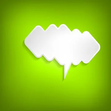 Vector comic speech bubble on color background. Isolated colorful banner, empty Stock Illustration