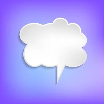 Vector comic speech bubble on color background. Isolated colorful banner, empty Illustrazione stock
