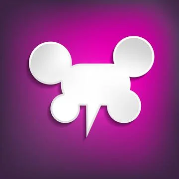 Vector comic speech bubble on color background. Isolated colorful banner, empty Stock Illustration