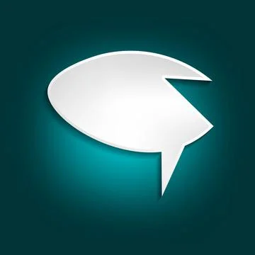 Vector comic speech bubble on color background. Isolated colorful banner, empty イラスト素材