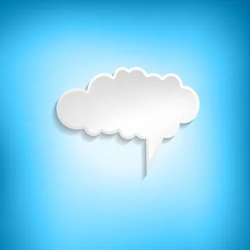 Vector comic speech bubble on color background. Isolated colorful banner, empty Stock Illustration