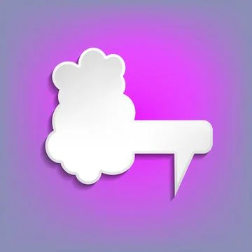 Vector comic speech bubble on color background. Isolated colorful banner, empty Illustrazione stock