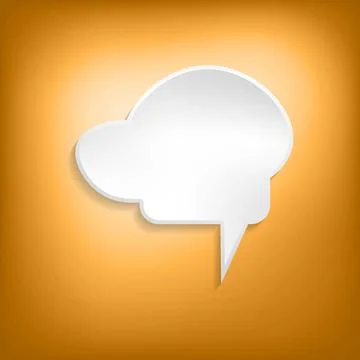 Vector comic speech bubble on color background. Isolated colorful banner, empty Illustrazione stock