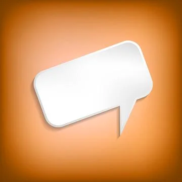 Vector comic speech bubble on color background. Isolated colorful banner, empty Stock Illustration