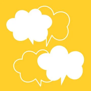 Vector comic speech bubbles on color background. Isolated colorful banner, empty 스톡 일러스트