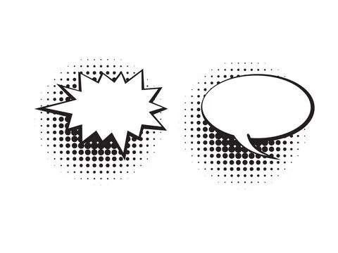 Vector comic speech bubbles set explosion comic set Stock Illustration