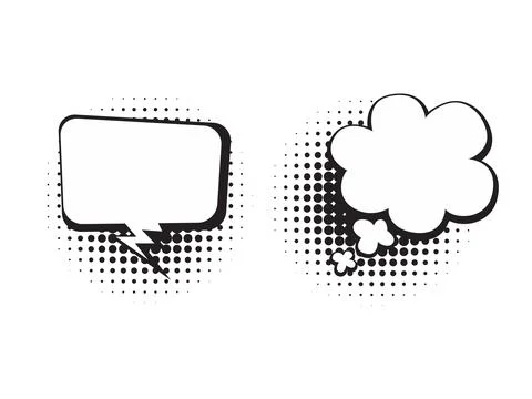 Vector comic speech bubbles set explosion comic set Illustrazione stock