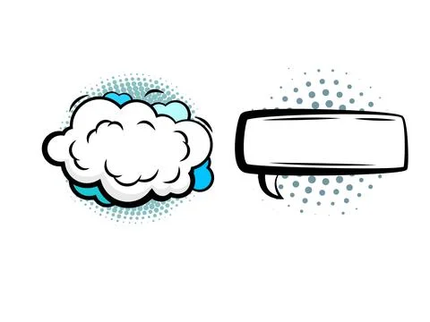 Vector comic speech bubbles set explosion comic set Stock Illustration