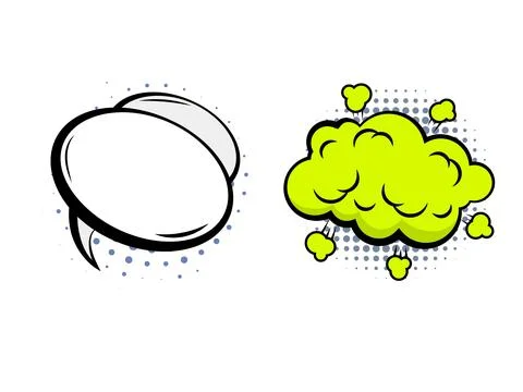 Vector comic speech bubbles set explosion comic set Stock Illustration