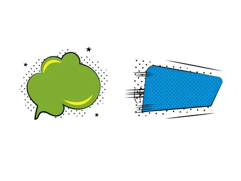 Vector comic speech bubbles set explosion comic set Stock Illustration