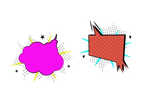 Vector comic speech bubbles set explosion comic set Stock Illustration