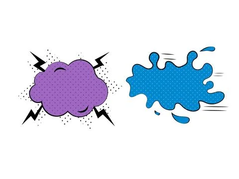 Vector comic speech bubbles set explosion comic set Stock Illustration