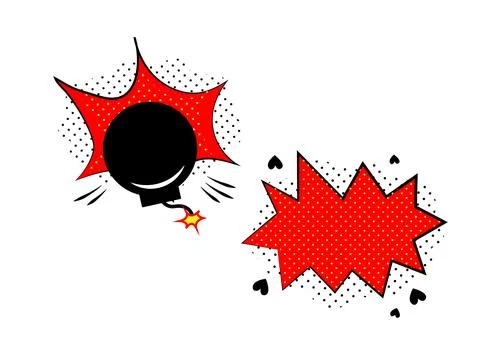 Vector comic speech bubbles set explosion comic set Stock Illustration