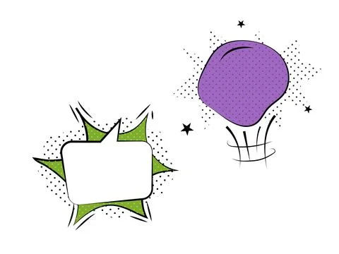 Vector comic speech bubbles set explosion comic set 스톡 일러스트