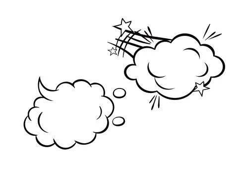 Vector comic speech bubbles set explosion comic set 스톡 일러스트