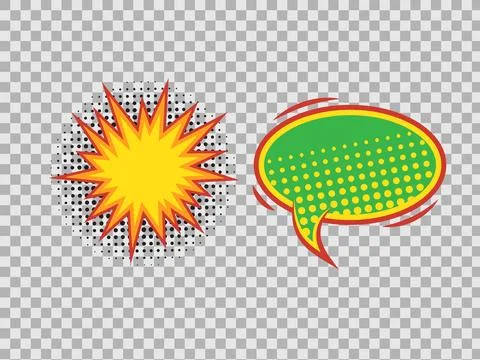 Vector comic speech bubbles set explosion comic set イラスト素材