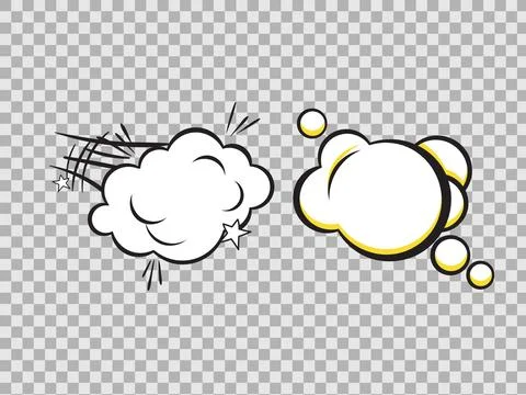 Vector comic speech bubbles set explosion comic set Illustrazione stock