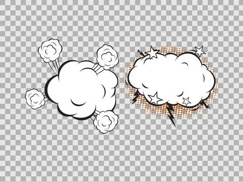 Vector comic speech bubbles set explosion comic set Stock Illustration