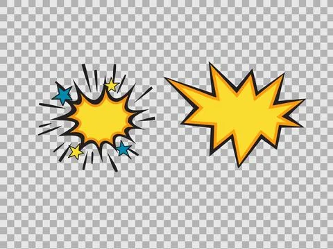 Vector comic speech bubbles set explosion comic set Stock Illustration