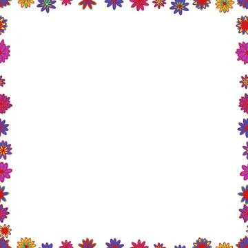 Vector. Comic style doodle frame consists of white, blue and red border. Seamles Illustrazione stock