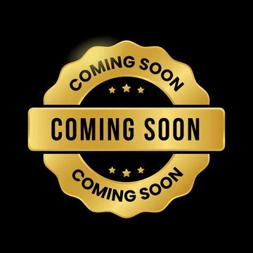 Vector coming soon golden design Stock Illustration