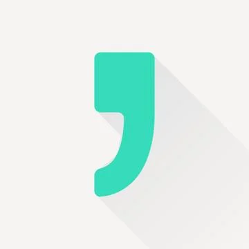 Vector comma icon Stock Illustration