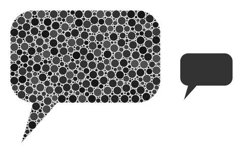 Vector Comment Message Composition of Small Circles Stock Illustration