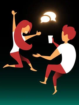 Vector communication in gradient style. Editable illustration Stock Illustration