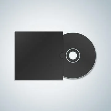 Vector compact disc cover mockup. Stock Illustration