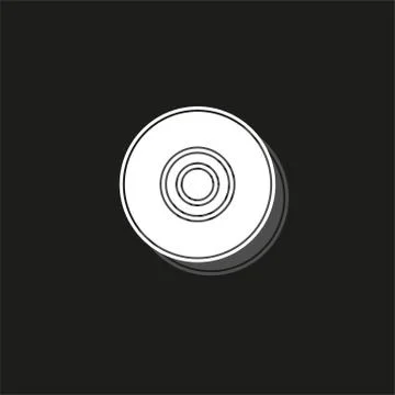 Vector compact disc - music icon, dvd or cd storage Ilustración de archivo