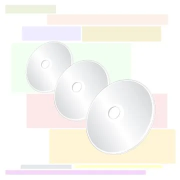 Vector Compact Disc of Three CD or DVD Illustrazione stock