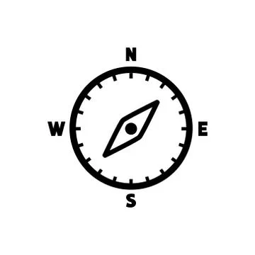 Vector compass flat icon Stock Illustration