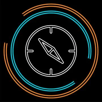 Vector compass icon - navigation symbol - travel Stock Illustration