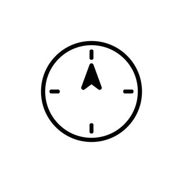Vector compass icon on a white background Stock Illustration