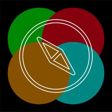 Vector compass illustration isolated Stock Illustration
