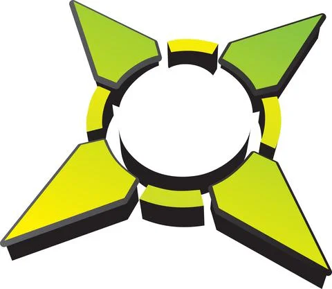 Vector compass rose with North, South, East and West indicated Ilustração Stock