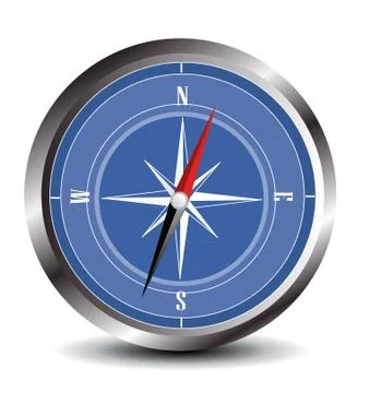 Vector compass rose on white background Stock Illustration