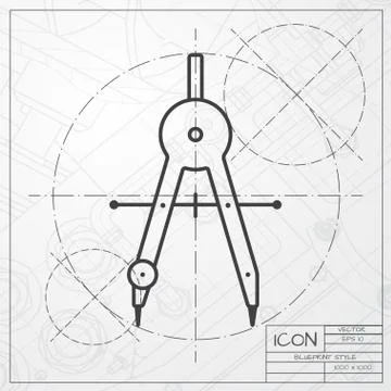 Vector compasses icon Stock Illustration