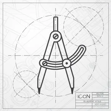 Vector compasses icon Stock Illustration