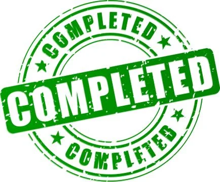 Vector completed stamp Illustrazione stock