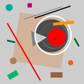 Vector composition of geometric shapes on a white background Stock Illustration