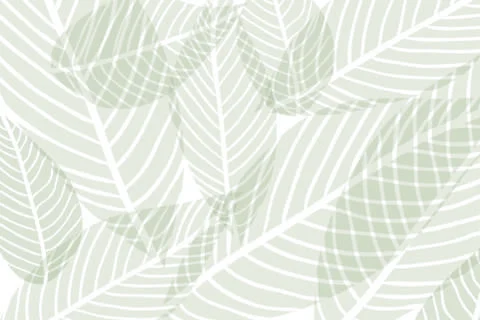 Vector composition of green alpha transparent stylized leaves on a white back Stock Illustration
